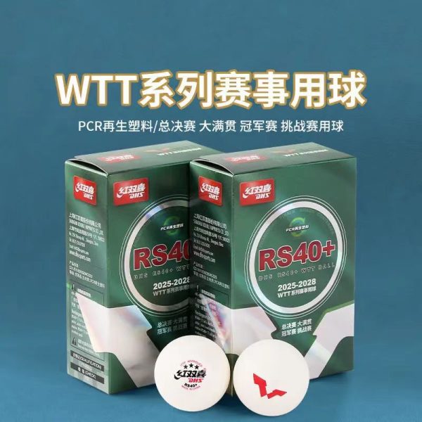 New Arrival DHS 3 Star  WTT  RJ40+ PP Ball Table Tennis ball / ping pong ball  6pcs / box